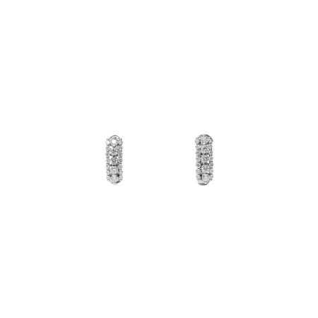 Boucles d'oreilles Isabelle Barrier en or blanc et diamants naturels